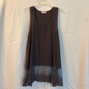 Layering Tank with Lace Trim